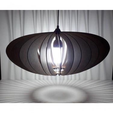 Imagem de Luminária Teto Tipo Pendente Em Mdf - Completa Cor: Marrom