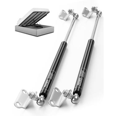 Imagem de Vepagoo Amortecedores a gás 50 cm 45 kg/445N para tampa pesada com suportes de montagem, suporte de elevação de choque a gás resistente, kit de elevação de cama RV (serve para tampa de 38,5 kg a 52 kg