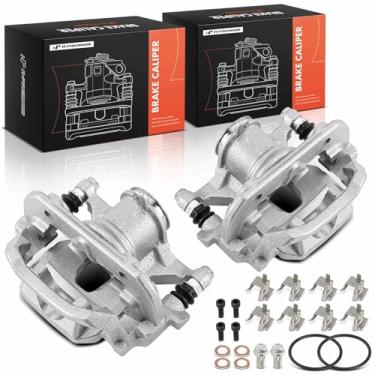 Imagem de A-Premium Conjunto de pinça de freio a disco com suporte compatível com veículos Lexus - NX200t 2015-2017, NX300 2018-2021, NX300h 2015-2021 - traseira esquerda e direita