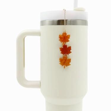Imagem de Decorações de copo de outono - acessórios de corrente de garrafa de água de folhas de outono para Stanley 850.5 g 1,134.0 g