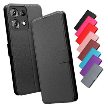 Imagem de Capa Carteira Flip Couro Compatível ¨Motorola Moto EDGE 50 Alta Proteção (VERMELHO)