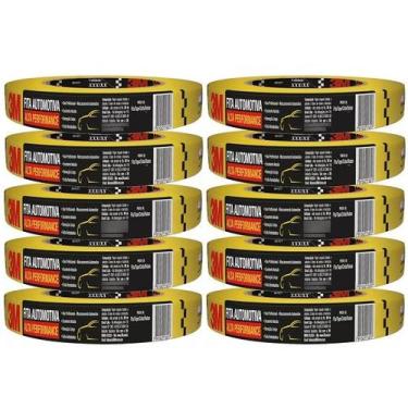 Imagem de Kit 10 Fita Crepe Automotiva de ALTA Performance 16MM X 50M - 3M