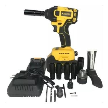 Imagem de Chave Impacto Pneumática 1/2 Parafusadeira Industrial 17pças 79kgf Alt