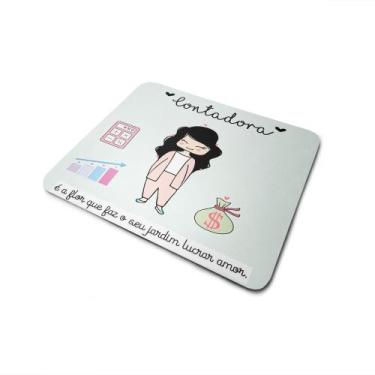 Imagem de Mouse Pad Quadrado Antiderrapante Contadora por amor - PoloCat Acessor