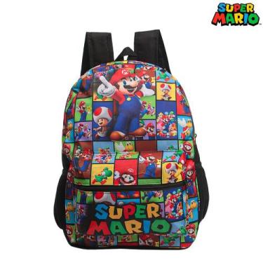 Imagem de Mochila Escolar Juvenil do Super Mario De Costas - Toys 2U