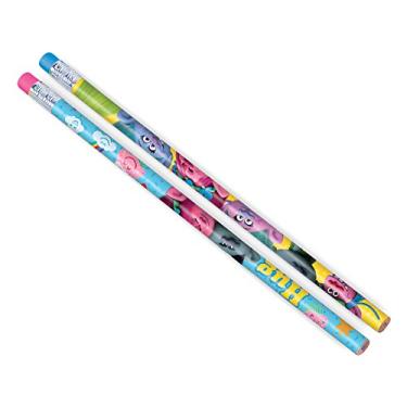 Imagem de amscan 397980 Trolls The Movie Wood No. 2 Lead Pencils Party Favor, 7.5", 12 Ct.