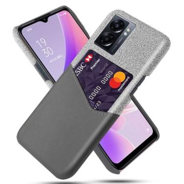 Imagem de Capa para OPPO A57 5G,Anti-deslizamento,Proteção contra quedas de 360°,Resistência à impressão digital,Tela e caso de couro PU com 1 slot de cartão atrás-Gray