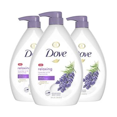 Imagem de Dove Bomba de sabonete corporal relaxante acalma e conforta a pele, óleo de lavanda e camomila efetivamente remove bactérias enquanto nutre sua pele, 963 g, 3 unidades, roxo e branco, 95 ml (pacote com 3)