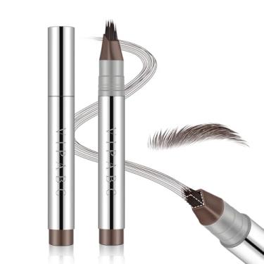 Imagem de Lápis de sobrancelha microblading líquido – Caneta de sobrancelha impermeável de longa duração para traços naturais semelhantes a cabelos, fácil de usar, sobrancelha à prova de manchas para uso o dia