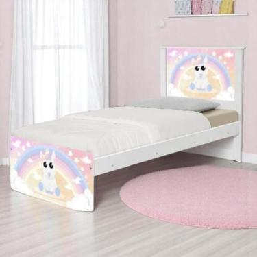 Imagem de Cama Juvenil com Cabeceira Barcelona Unicórnio Baby - CASA H