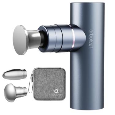 Imagem de arboleaf Pistola de massagem de tecido profundo com cabeça de metal, pistola massageadora portátil portátil de metal com estojo para costas, músculos doloridos no corpo, alívio da dor, presentes para