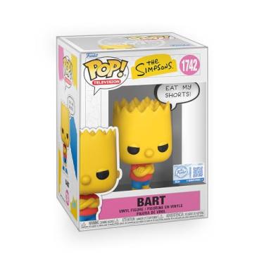 Imagem de Epic Collectibles Pop Saying: The Simpsons - Bart Simpson (Eat My Shorts) boneco de vinil exclusivo de edição limitada com protetor de caixa compatível com Funko