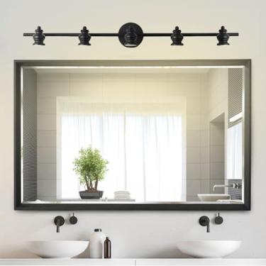 Imagem de GZZBMY Luzes de parede espelhadas de LED para banheiro Lâmpadas de parede destacáveis internas de metal à prova d'água Arandelas de parede com ângulo ajustável para exibição de imagem para quarto