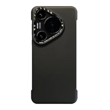 Imagem de HAOMRIYL Capa à prova de choque para Huawei Pura 80 Ultra/80 Pro +/80 Pro/80, capa ultrafina sem bordas, antiarranhões, capa rígida de proteção de PC, preta, 80 Pro +