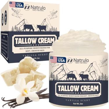 Imagem de Creme de sebo bovino – Bálsamo multiuso de sebo bovino alimentado com capim natural e mel – Loção hidratante facial e corporal para eczema, pele rachada, seca, coceira e irritada – Cuidados com a pele