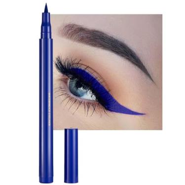 Imagem de Delineador líquido, delineador líquido azul profundo, delineadores coloridos de longa duração, branco, preto, vermelho, marrom, verde, roxo, impermeável, delineadores coloridos altamente pigmentados
