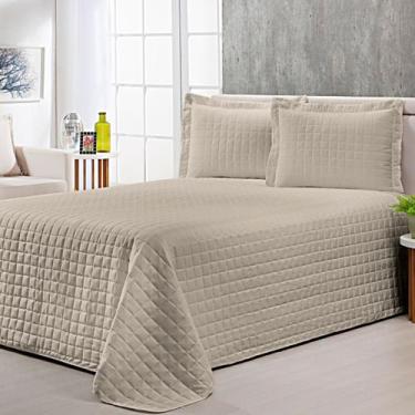 Imagem de Colcha Cobre Leito King com Porta Travesseiro 300 Fios Toque Macio Kit
