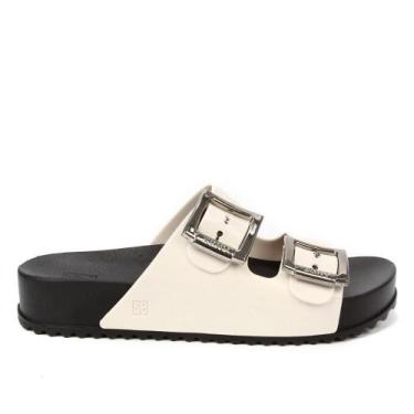 Imagem de Tamanco Feminino Zaxy Partiner, Preto, Branco, 36