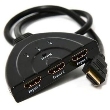 Imagem de HUB Dex, Switch Divisor, HDMI 1x3, Com Rabicho, HDMI Macho, 45cm