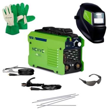 Imagem de Máquina Inversora De Solda Fix1350 220v 105a Mma Tig + Luva de Raspa Multiuso + Máscara de Solda Automática MSN1200 NEVVO