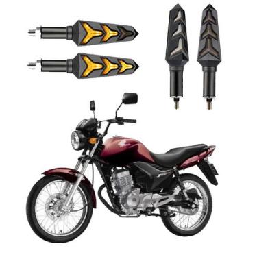 Imagem de KIT 4 Seta Sequencial Pisca de Led Universal Estrela Modelo P09S Moto 