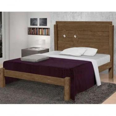 Imagem de Cama Casal Extensível Livia Mdf E Estrado Madeira Carmolar Mocaccino -