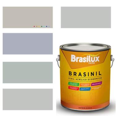Imagem de Tinta Parede Cinza Véu Acrílica Brasinil Anti Mofo 3,2l - BRASILUX, CI