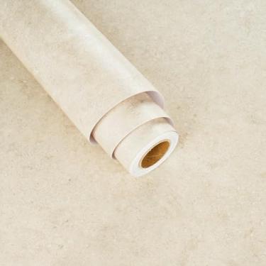 Imagem de Wallderful Papel de parede de concreto bege granito bege papel de contato descascar e colar bancadas papel de parede lavagem de limão papel de parede de granito de mármore amigável para banheiro