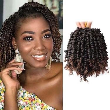 Imagem de Passion Twist Crochet Hair VIOLET de 6 polegadas para mulheres negras 