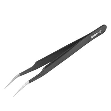 Imagem de Tweezers de prova de prova estática Aço inoxidável TIP DE PONTO PONTADO NÃO MAGNÉTICO PARA SMD SMD ELEBROW ESD - 17