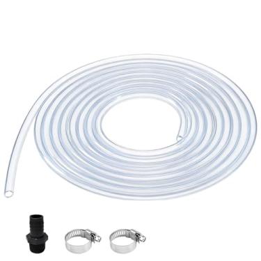 Imagem de beaufan Kit de peças de drenagem de desumidificador 5692 compatível com o desumidificador AprilAire Whole Home E070, E080, E100, E130, incluindo tubo de drenagem de PVC de 3 metros, encaixe rosqueado