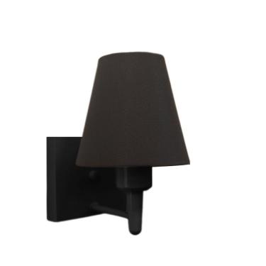 Imagem de Arandela Quadrada Md-2034 Preto Cúpula Em Tecido Cone Preta - Bivolt