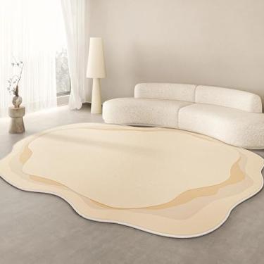 Imagem de Tapetes para quarto, grossos, antiderrapantes, macios, fofos, para sala de estar, decoração de sala de estar, com linhas irregulares (200x300 cm/D)