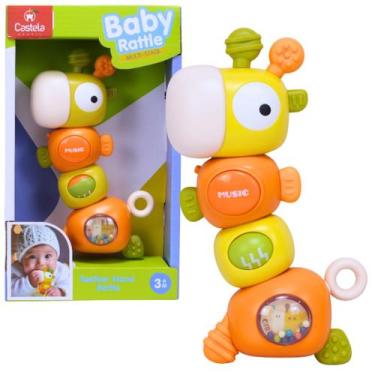 Imagem de Chocalho Girafinha Musical Interativa Laranja - Castela - CASTELA BRAS