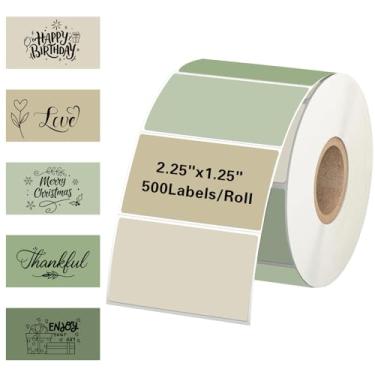 Imagem de Starboling Etiquetas térmicas diretas de 5,7 cm x 3,18 cm, etiqueta autoadesiva para endereço, logotipo, envio, códigos de barras, código QR (gradiente verde)