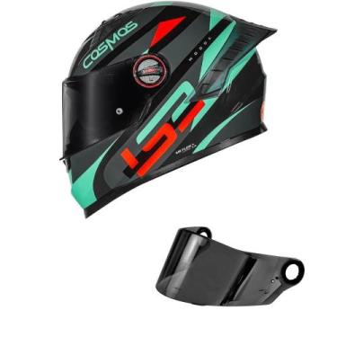 Imagem de Capacete LS2 FF358 Pro Modok Preto Verde e Laranja Mais Viseira Fumê, 