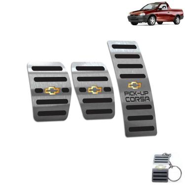 Imagem de Pedaleira Chevrolet Pick-Up Corsa Preto Aço Inox