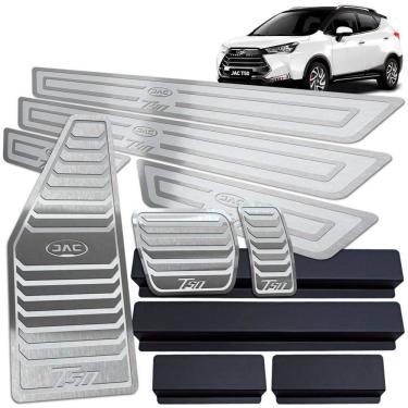 Imagem de Pedaleira Descanso Soleira Inox Jac T50 Prata Alto Relevo