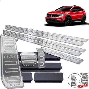 Imagem de Descanso De Pé + Pedaleira +  Soleira Volkswagen Nivus Prata