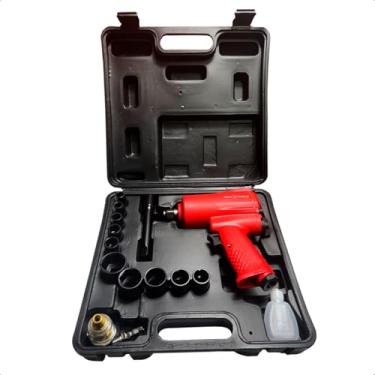 Imagem de Kit Chave de Impacto Pneumática 1/2" 400Nm com Soquetes 9 a 27mm Extensor e Acessórios Profissional - Sigma Tools