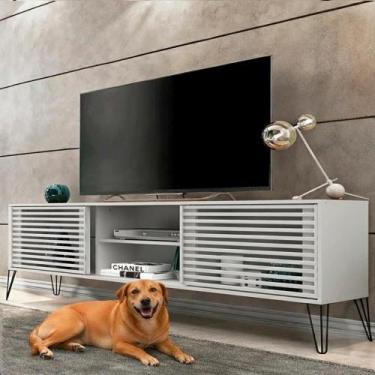 Imagem de Bancada Rack TV até 70 Polegadas New Frizz Branco Caemmun