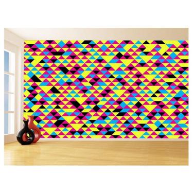 Imagem de Papel De Parede Geométrico Triângulos Abstrato 3,5M Gmt55