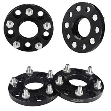 Imagem de EZISOE Espaçadores de roda centralizados de cubo de 15 mm 5 x 4,5 com pinos de 12 x 1,5, espaçadores de roda forjados 5 x 114,3 para Accord Civic CRV RSX TLX CDX CSX ILX TSX 64,1 mm