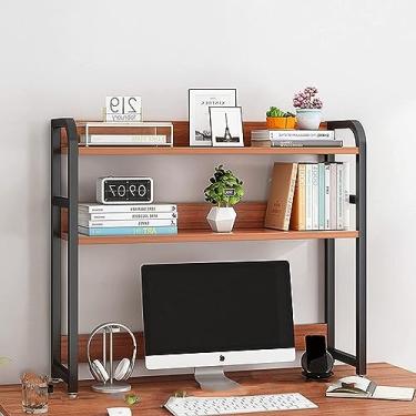 Imagem de AKALNNB Estante organizadora de mesa – Estante organizadora de mesa para mesa de computador – estante multiuso para bancada, prateleiras de mesa independentes, suporte de armazenamento de cozinha