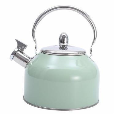 Imagem de wang hao shop Chaleiras de chá, chaleira de aço inoxidável de 2,5 L para fogão de indução, chaleira Whistlitea antiescaldante, fácil de limpar/cor/2,5 L