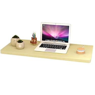 Imagem de LXB Mesa de computador doméstica montada na parede - mesa dobrável montada na parede, mesa de jantar para computador com folhas suspensas, mesa conversível dobrável, madeira de bordo/50 x 30 cm