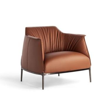 Imagem de URGDWEKJY Sofá cadeira nórdica leve luxo couro sofá moderno simples sofá solteiro sala de estar quarto sofá preguiçoso cadeira sala de estar sofá sofá