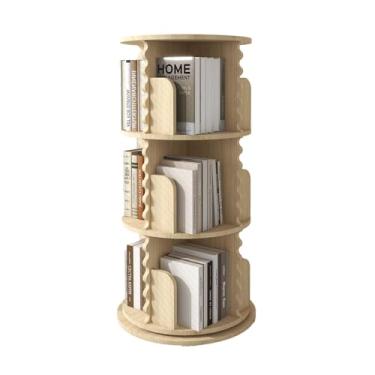 Imagem de AKALNNB Estante rotativa de 4 andares para CDs, estante rotativa, adequada para sala de estar/casa/escritório/estante de estudo