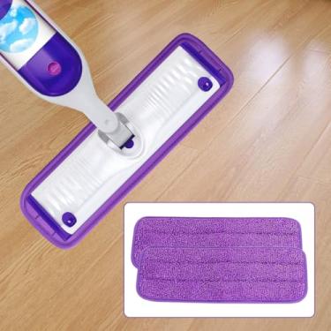 Imagem de Generic Almofadas de esfregão de microfibra 2PK compatíveis com Swiffer PowerMop, reutilizáveis e laváveis na máquina, perfeitas para limpeza de piso molhado e seco