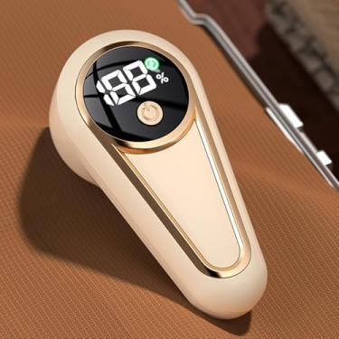 Imagem de Luqeeg Barbeador de tecido operado, removedor de fiapos elétrico recarregável, desembaçador de suéter de 6 lâminas com exibição de energia da bateria, fiapos, fuzzs, aparador de bolinhas para suéteres